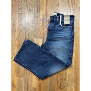 NWT Madewell Low-Slug Baggy Jeans Blue Slouchy Relaxed Buttonfly Size 28P